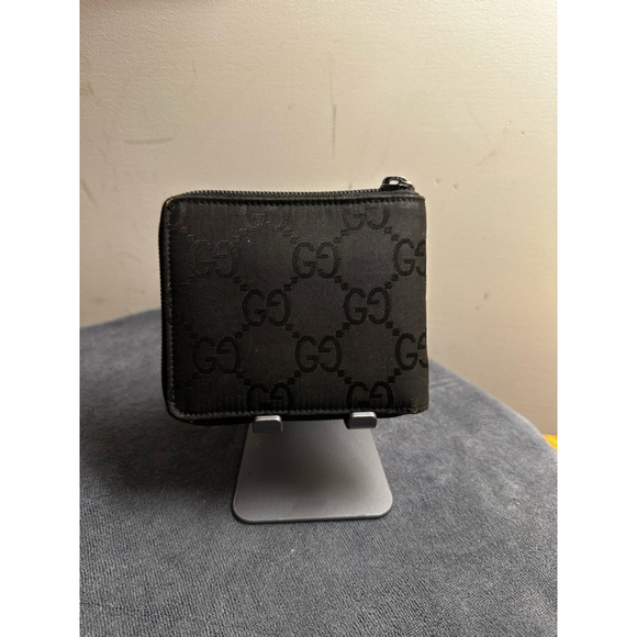 Gucci Black Nylon Monogram Compact Zip - Picture 2 of 13